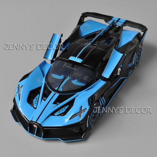 1:24 Scale Diecast Metal Model Bugatti Bolide Pull Back Toy Car With Sound&Light - Picture 3 of 15
