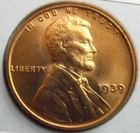 1939 P Lincoln Cent - Attractive,  Better Grade BU  Wheat Penny (39PHG4)