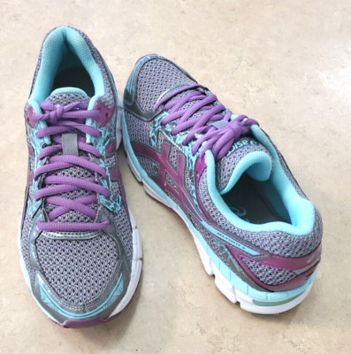 Asics Women's Gel Excite 3 T5C5N(D) Silver Purple Lace Up Running Shoes Sz 7 $85