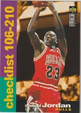 MICHAEL JORDAN; 1995-96 COLLECTORS CHOICE BASKETBALL CARD # 210