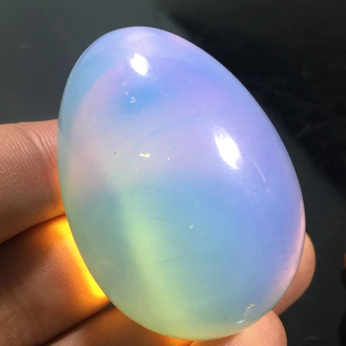 Huevo de ópalo natural cuarzo cristal pulido curación 1 pieza - Imagen 3 de 4