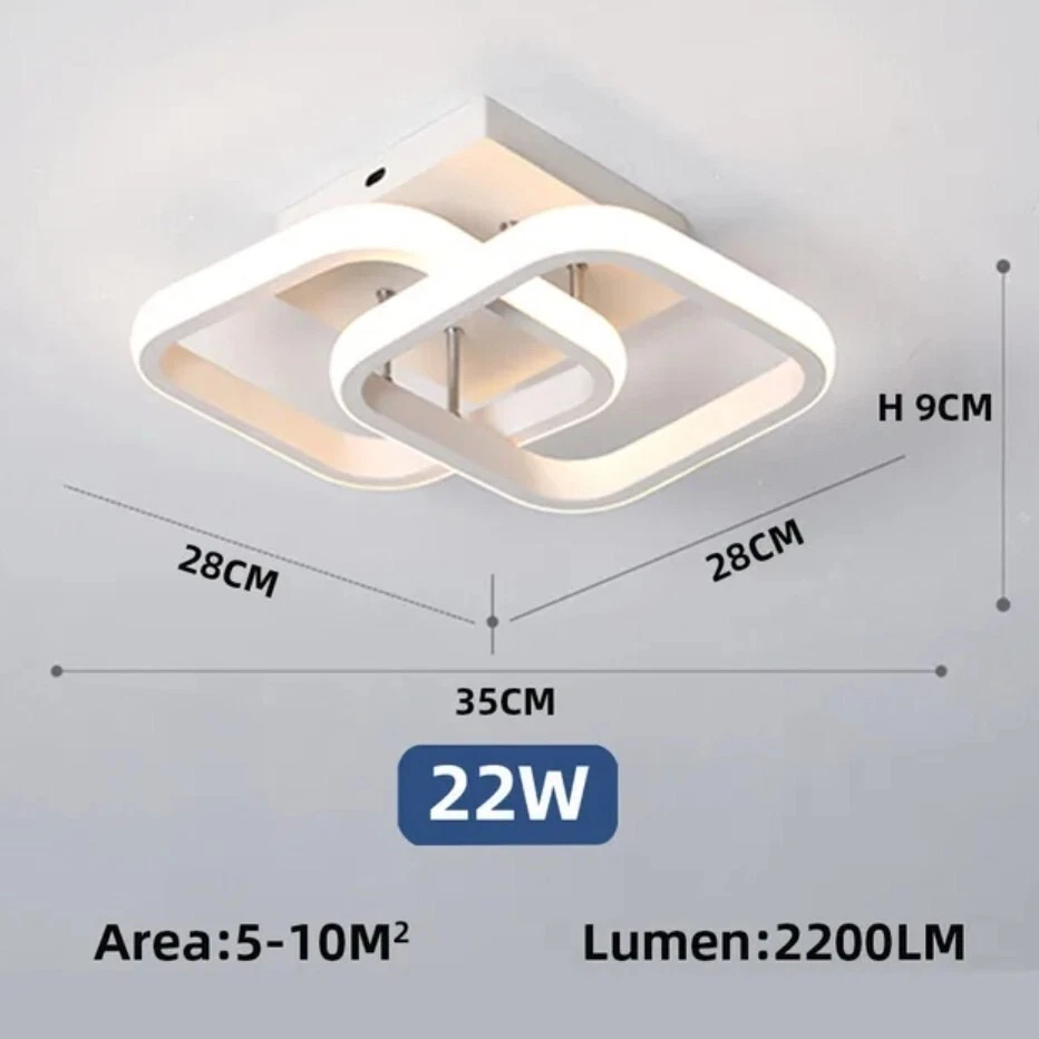 Lampadario Lampada Plafoniera Led 22W Luce Calda moderno Stile design Promo  - Immagine 2 di 3