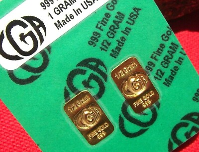 First Grage Gold 1 GRAM GOLD 24K PURE CGA BULLION BARS 999 THE IDEAL PREPPER COMBO ...