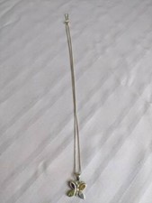 .925 sterling chain and butterfly pendant with 4 topaz stones in different color