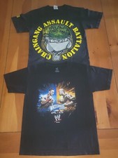 2-WWE Cena shirts medium kids Wrestlemania vs. The Rock Chaingang adult small