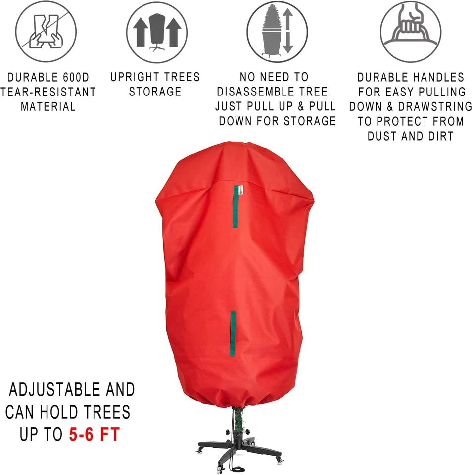 Christmas Tree Storage Bag – Premium Christmas Tree Cover Upright - Image 2 of 4