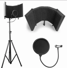 AxcessAbles SF-101KIT Recording Studio Microphone Isolation Shield With Stand