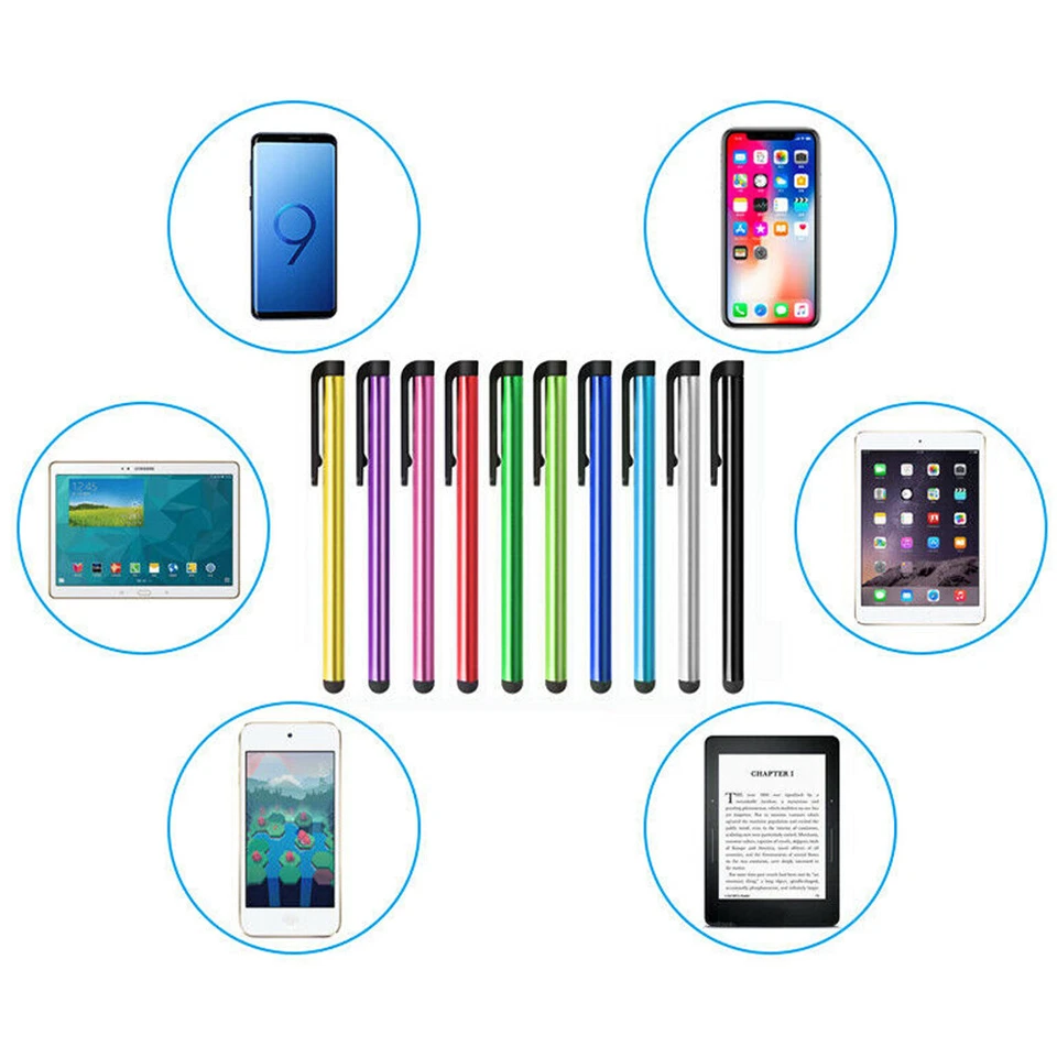 10x Capacitive Touch Screen Stylus Pen For iPad Air Mini iPhone Samsung Tablets - Image 3 of 4
