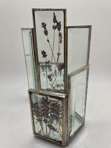 Pressed Lavender Glass Votive Holder - Foto 2 di 5