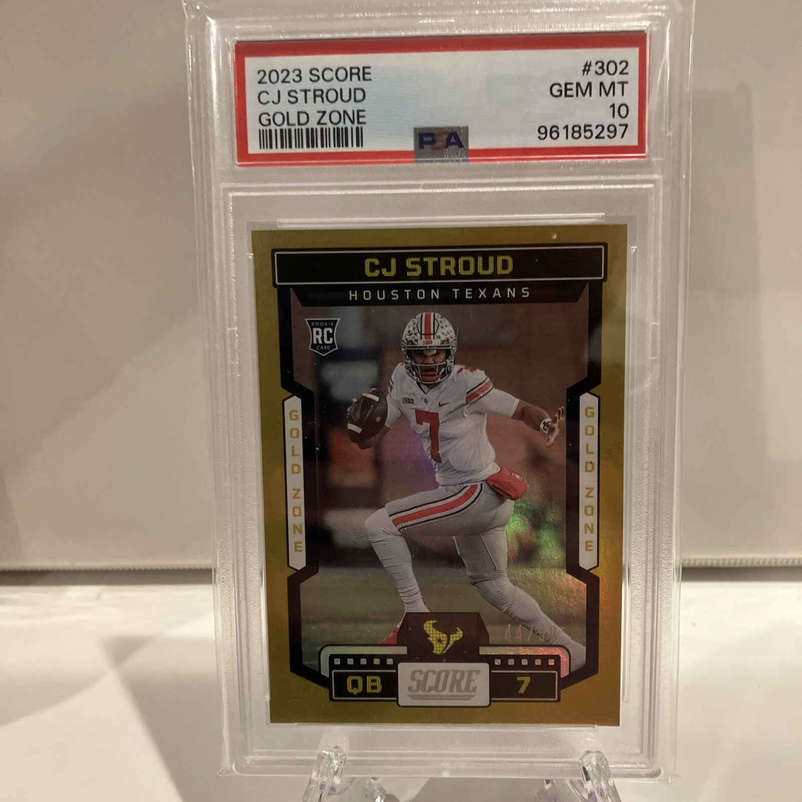 CJ Stroud 2023 Score Gold Zone RC 44/50 #302
