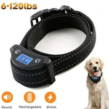 Dog Training Shock Collar Anti Bark No Barking LCD Screen Rechargeable Automatic
