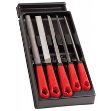 Facom MOD.LIM 5pce ENGINEERS FILE SET - ROUND TRIANGLE FLAT + TRAY