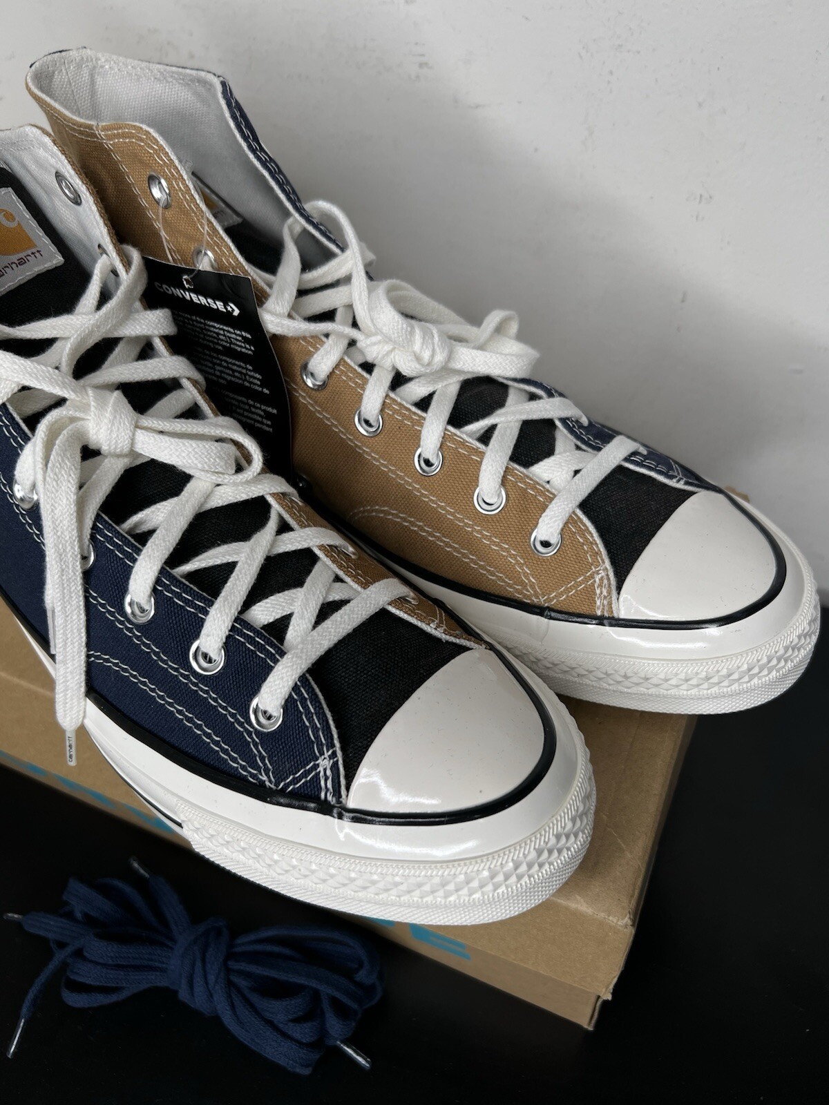 DS Converse x Carhartt WIP Men’s Sz 11 Women’s 13 Chuck 70 Hi Renew Detroit Rare image 6