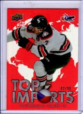 2022-23 CHL David Moravec Top Imports Red Parallel Card # TI-5