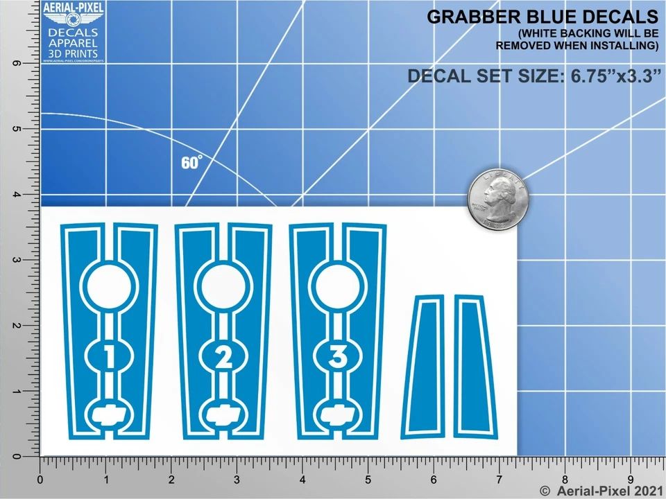 DJI Air 2S Racing Stripes With Battery Decals Number #1-3 Sticker Skin - Image 4 of 4