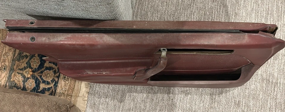 Mercedes Benz W201 190E Maroon Door panels for models w/ Electric Seats Qty 4 - Image 3 of 4