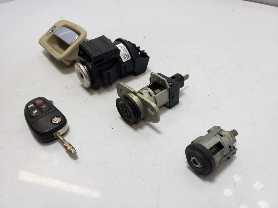 ✅ 2003-2004 OEM Jaguar S-Type X200 зажигания водительской двери перчаточный замок с ключом набор - Изображение 3 из 4