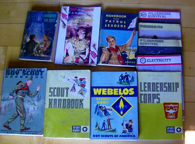 RARE lot of 11 vintage Boy Scouts of America BSA handbooks merit badge booklets