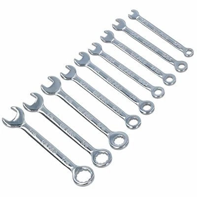 AB TOOLS Mini Equal Imperial SAE AF Combination Spanner Set Wrench 5/32” – 7/16” 10pc
