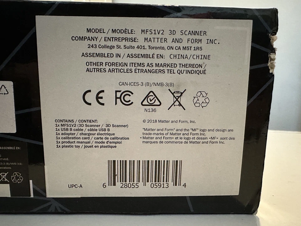 Brand New Matter and Form 3D SCANNER v2 with Quick scan Laser 0.25mm resolution - Image 4 of 4