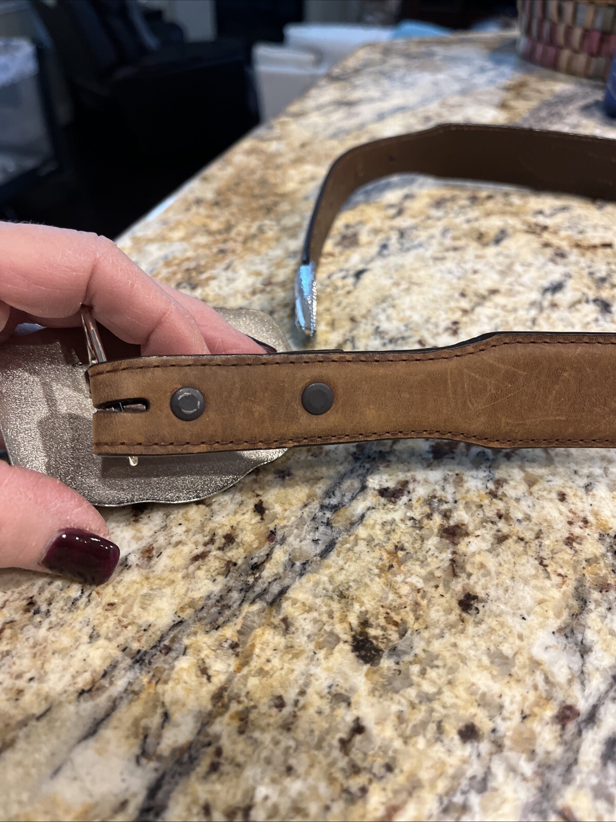 ranger genuine leather belt size 30 womens WB522 With Belt Buckle