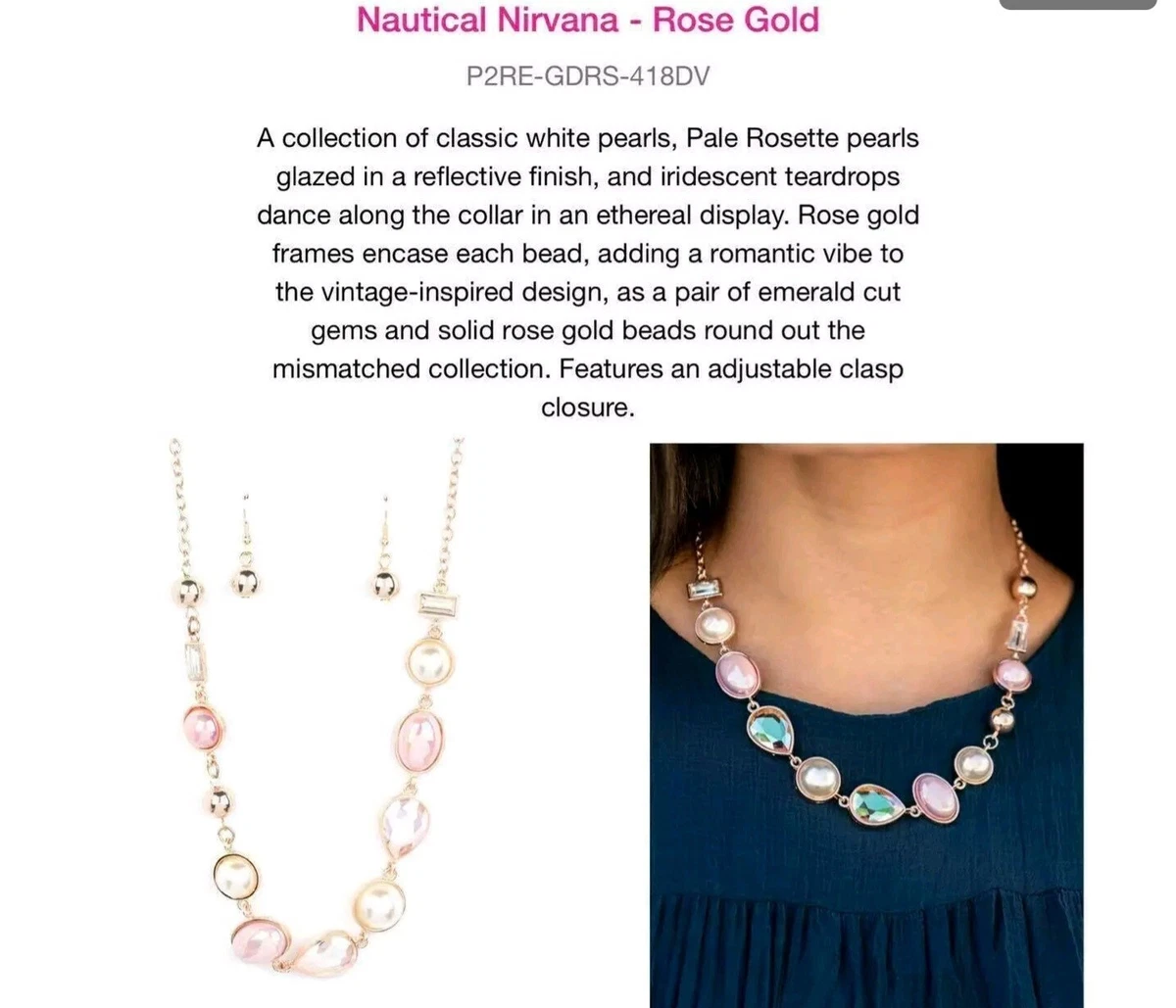 Paparazzi rose best sale necklace