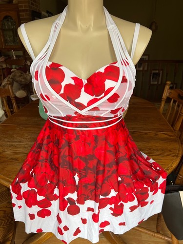Tankini Gr. XXL Neckholder mit Shorts rot