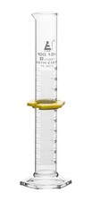 Eisco Labs 100mL Graduated Cylinder, Hexagon Base - Class B Borosilicate Glass