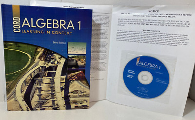 ALGEBRA 1 Learning in Context 3rd Edition & Chapter Resource Lab Data Sheets CD