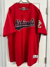 Washington DC Nationals Red Embroidered Baseball Jersey MLB, XL