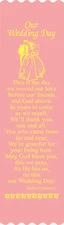 "Our Wedding Day" Bible Bookmark Ribbons, pack of 10