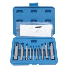 10pcs Broken Tap Extractor Removal Kit Screw Extractor Set 3/4 Claws 1-10#+Box
