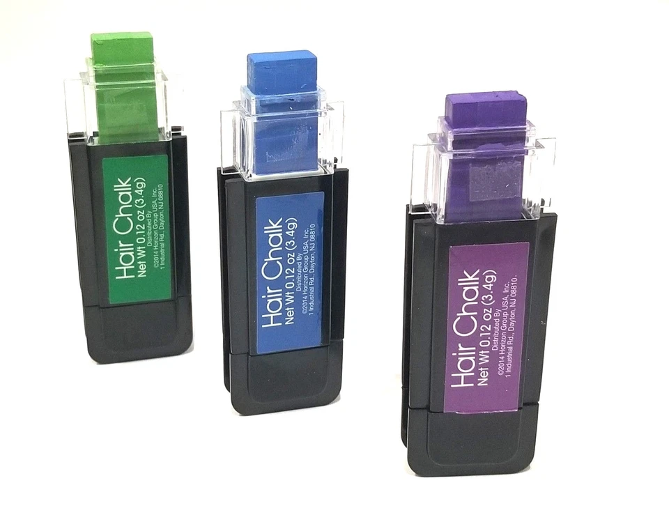 New 9 PCS Hair Color Temporary DIY Chalk Tool Kit for Halloween - Image 2 of 4