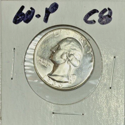 1960 Washington Quarter BU+ 90% Silver 12.01 - Picture 2 of 4