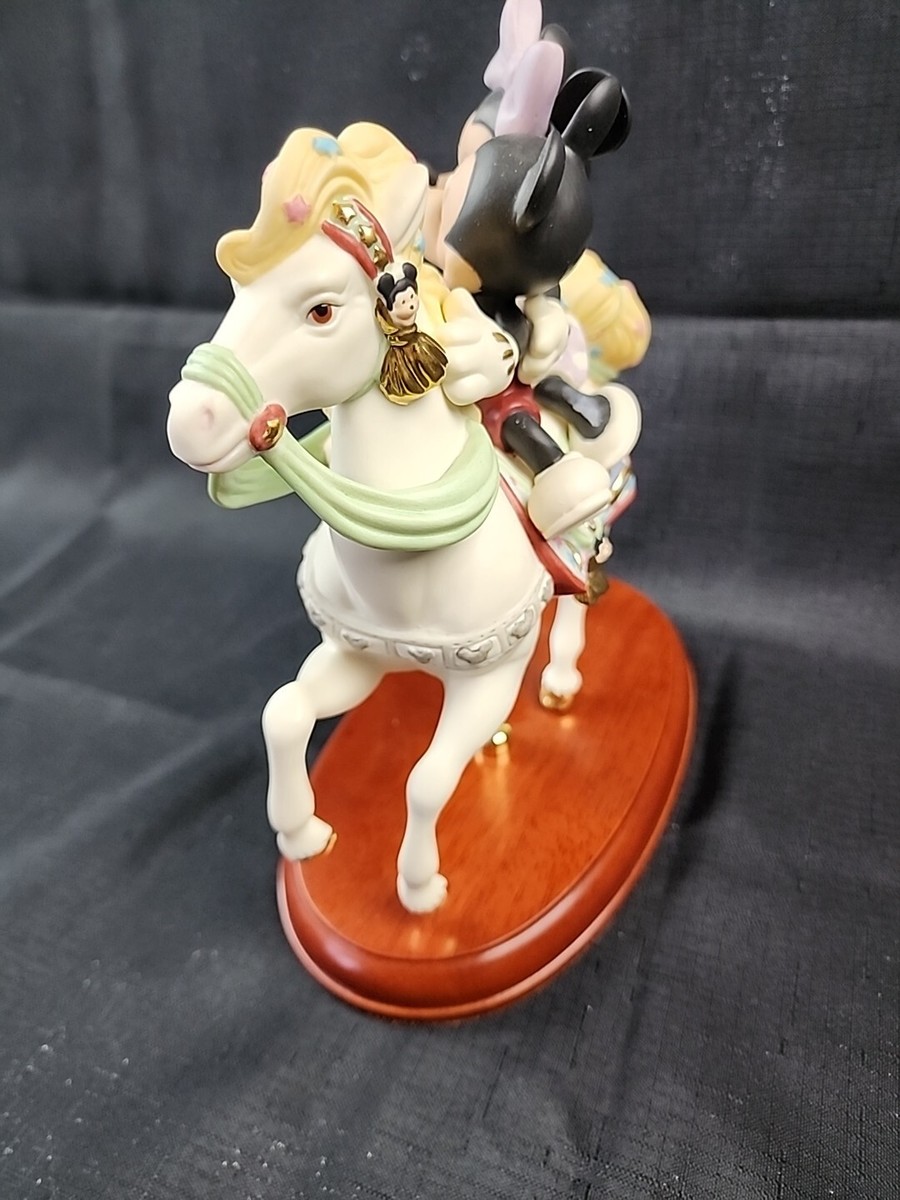 LENOX　Mickey's Carousel Romance Lenox Disney Mickeys Carousel Horse Romance 2008 Figurine w/Minnie