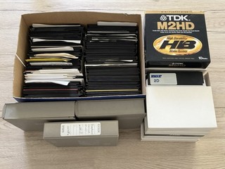 5 25" Disketten Konvolut : über 370 x diverse Disketten MS DOS / Windows / C64