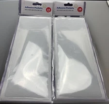 2 Pack Adhesive Pockets 9.8inx3.5in 30 Count NIB