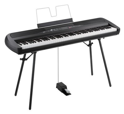 Leichtes Digital Piano mit 88 Tasten & Pedal, ideal für Anfänger & Profis, Black