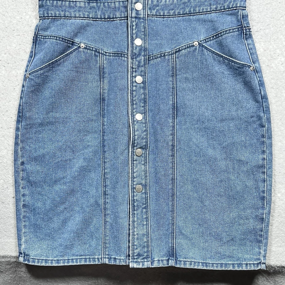 Vestido vaquero Gloria Vanderbilt X Christian Siriano talla 10 manga Dolman Foto 4 de 4