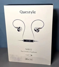 New Questyle NHB12 True Lossless Earphone for iPhone iPad Apple Music Silver