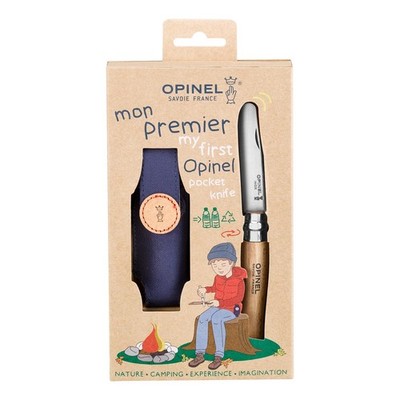 Opinel Kindermesser Nr. 7 natur mit Etui - Set Mein erstes Opinel