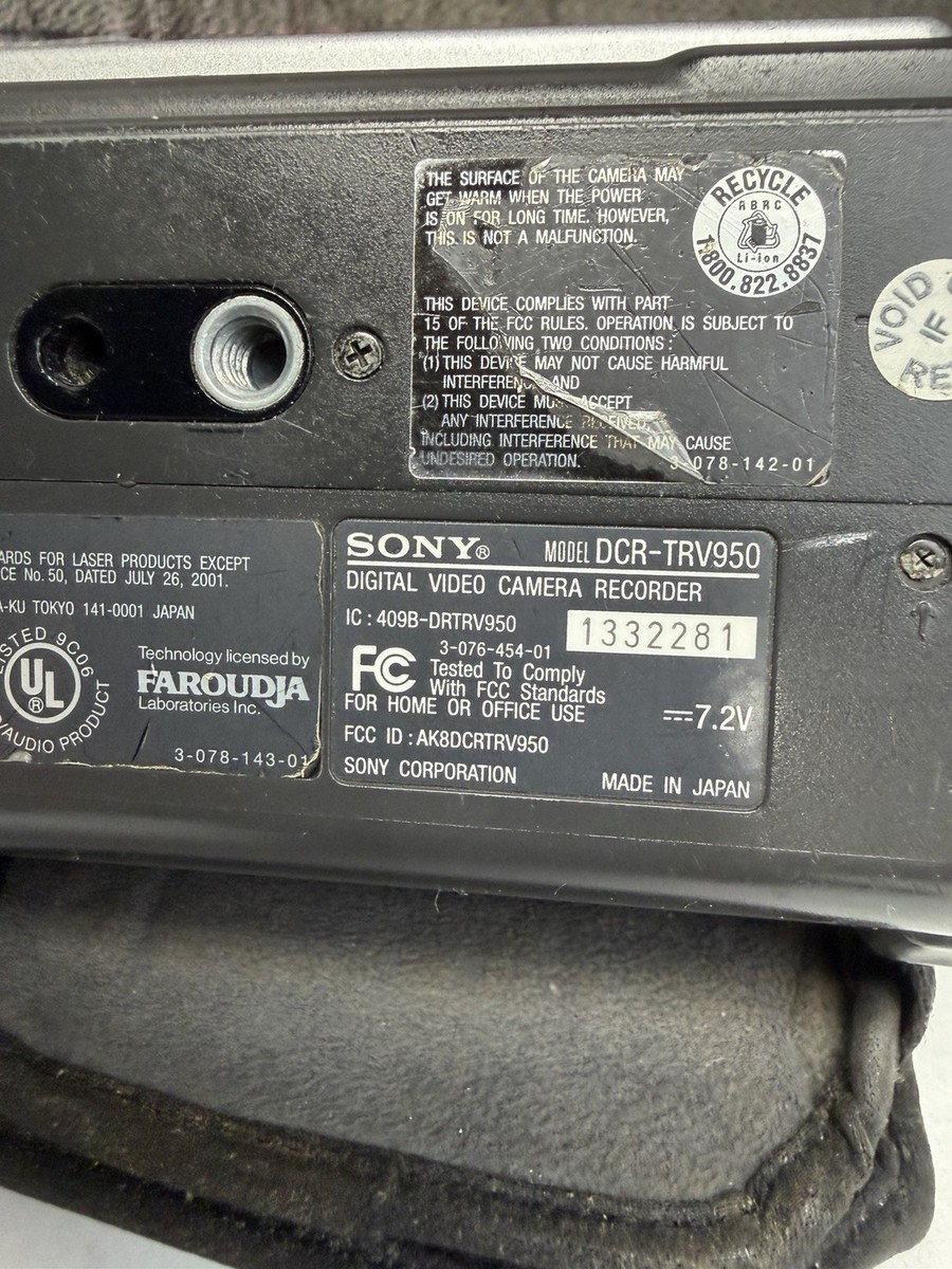 Sony Handycam DCR-TRV950 Mini DV Camcorder for sale online | eBay