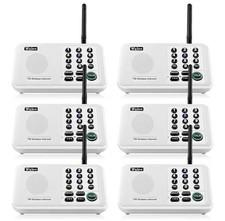 Wuloo Wireless Intercom System for Home Office Room 6 Pack W666-P6 - White