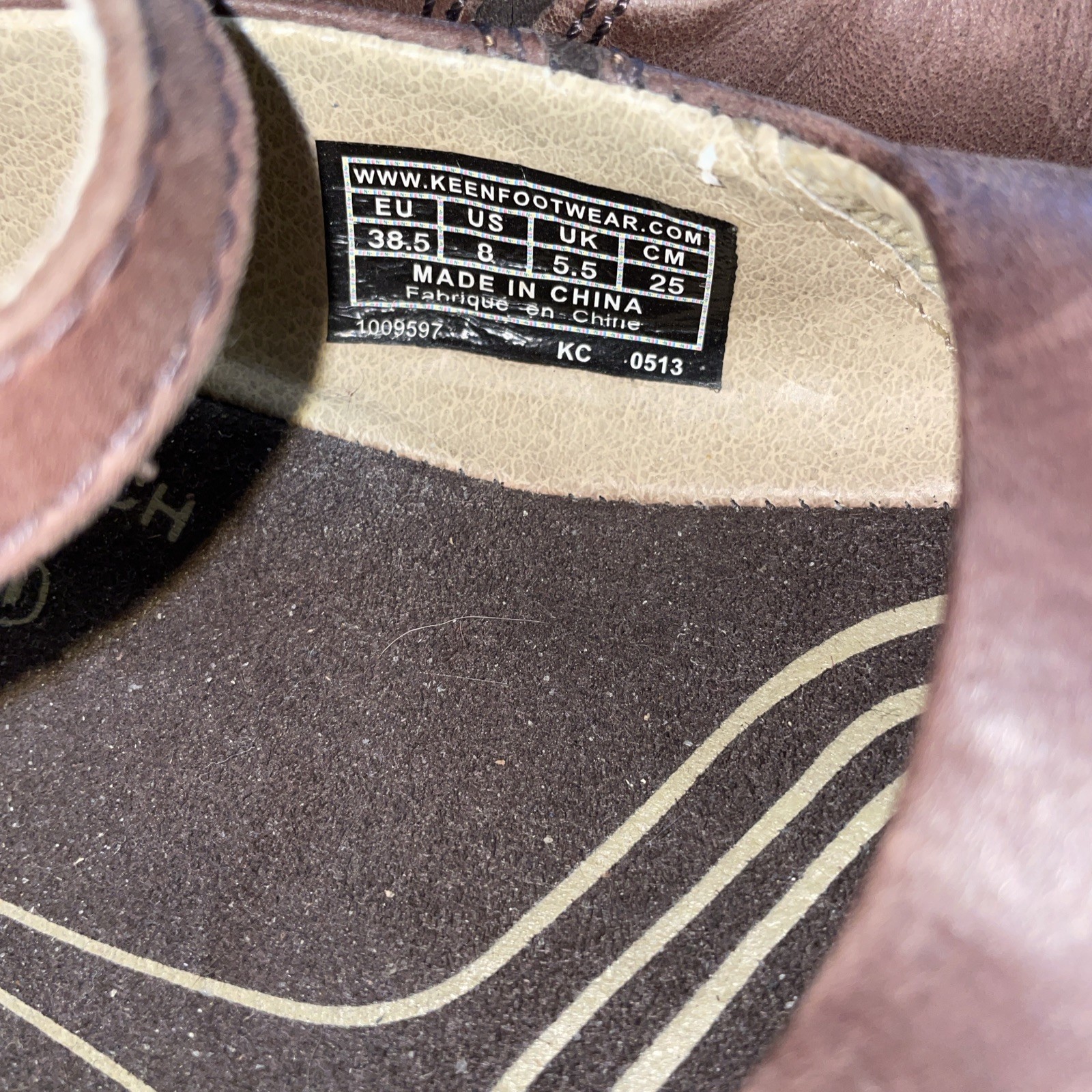 Keen donna Mary Jane casual taglia 8 M pelle marrone spiaggia crociera isola