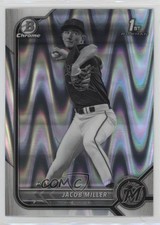 2022 Bowman Draft Chrome Black & White RayWave Refractor Jacob Miller hg6