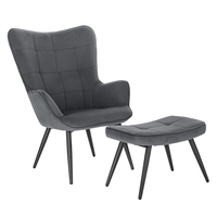Relaxsessel Mit Hocker Sessel Fernsehsessel Polstersessel Ohrensessel #2982