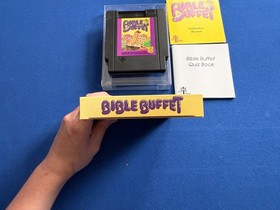 Bible Buffet 1993 NES Nintendo 100% CIB Complete RARE Wisdom Tree Nr-MINT