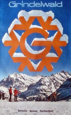 13828.Decor Poster.Home Interior design.Wall Art.Vintage Swiss Travel Winter Ski