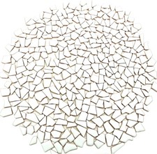 Irregular Mosaic Tiles 1.1LB for DIY Crafts  Wall Decoration, White