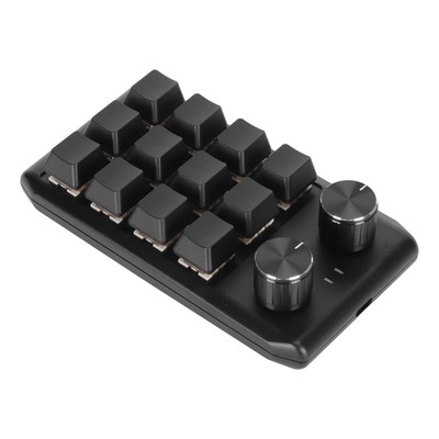 Mini Custom Keypad 12 Mechanical Keys 2 Knobs Programmable Red Switch Program CB